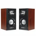 Altoparlanti in legno cablati USB Bass Stereo Subwoofer Sound Box Ingresso AUX da 3,5 mm Altoparlanti per computer di alimentazione USB per smartphone PC desktop