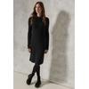 Strickkleid CECIL, Damen, Gr. L (42), US-Größen, schwarz, Stoff, 50% Viskose, 28% Polyester, 22% Nylon, unifarben, casual, normal knielang, V-Ausschnitt, Langarm Bündchen, Kleider, knielang