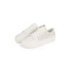 Plateausneaker TOMMY HILFIGER "VULC LEATHER SNEAKER MONOGRAM", Damen, Gr. 40, weiß (ivory kombiniert), Leder, Lederimitat, sportlich, Schuhe, Freizeitschuh, Halbschuh, Schnürschuh mit Allover-Logoprint