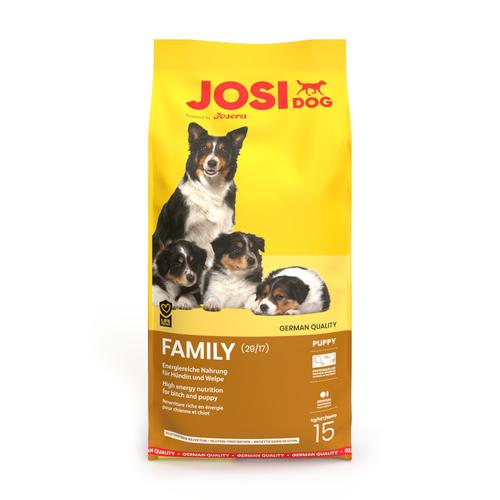 15kg JosiDog Family mit Huhn Hundefutter trocken