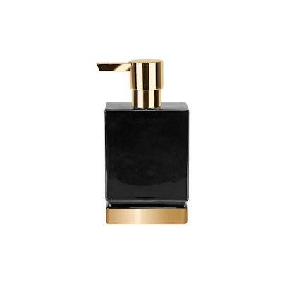 SPIRELLA Roma Seifenspender aus Steinzeug in Schwarz und Gold Image