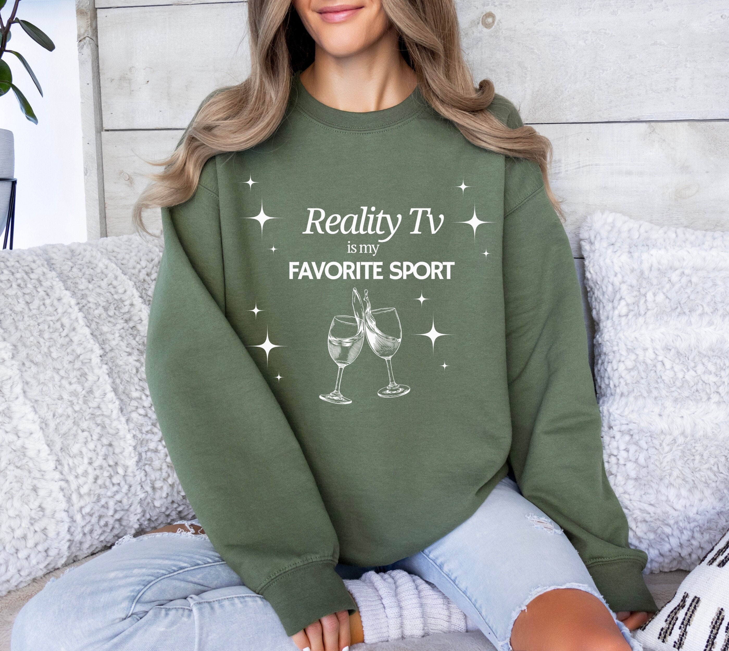 La télé-réalité est mon sweat-shirt de sport préféré, femmes au foyer, accro, cadeaux pour elle, cadeaux pour elle, produits dérivés de télé-réalité,