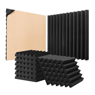 Acoustic Foam Panels, Adhesive High Density Soundproof Wall Panels,Fire-Resistant Acoustic Panels, for Studio Wall and Ceiling