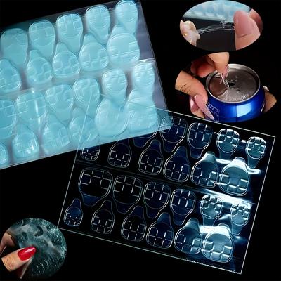 TEMU Large Size 1200pcs (50 Sheets) Nail Glue: Double-sided Gel Nail Glue For , Press-on Nail Glue, Product, Stronger And More