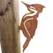 Piquet de jardin élégant, Design d'oiseau empilé, artisanat en fer rouillé, Sculpture de Silhouette artistique en forme d'oiseau, décoration de clôture de jardin extérieure