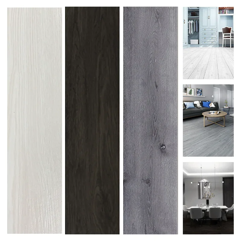 Bodenaufkleber, selbstklebende Bodenbelag, Holzmaserung, Bodenaufkleber, 91 x 15 cm, wasserdichter PVC-Wandaufkleber, Heim-Bodendekoration Image