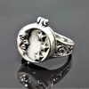 Männer Punk Vintage Stern Mond Flip Box Ring Offenen Ring Mode Trend Hip-Hop Rock Stil Beliebte Party Schmuck Kreative geschenk