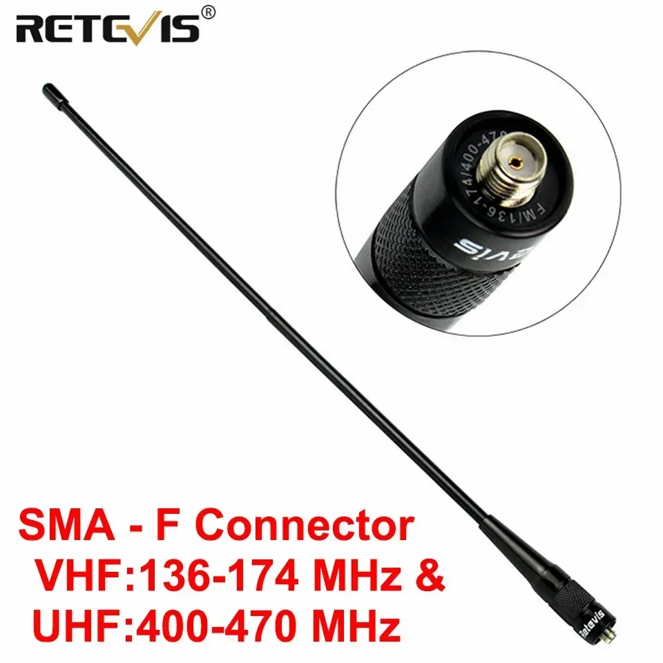 Retevis RHD-771 Walkie Talkie Zubehör SMA-F VHF UHF Dual Band Walkie-Talkie Antenne für Baofeng UV 5R Retevis H777 RT5R Image