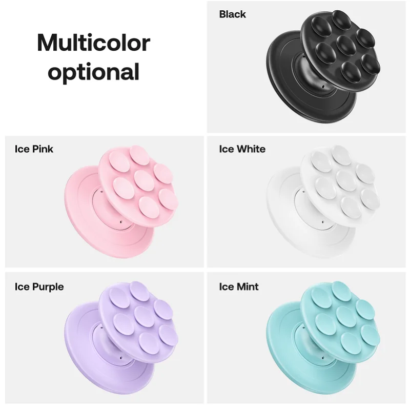 Ventouse ronde magnétique en Silicone, pour iphone Samsung smartphone pour téléphone MagSafe, support de poignée de doigt, prise de poche