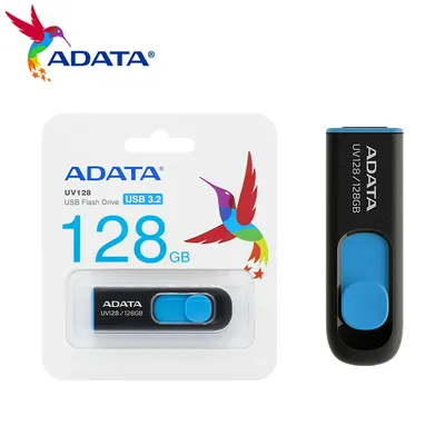 Original ADATA UV128 USB3.2 Gen 1 Flash Disk 32 GB Pen Drive Memory Stick 64 GB 128 GB hohe Geschwindigkeit 256 GB für Laptop-Computer Image