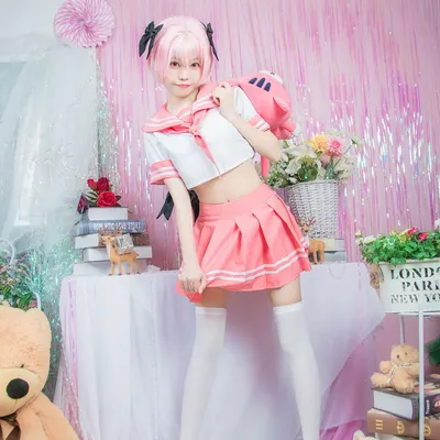 Anime Schicksal/Apokryphen Astolfo Cosplay Kostüme japanische Studenten Mädchen Schuluniformen Image