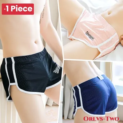 Sommer männer Eis Seide Hohl Boxer Briefs Atmungsaktive Sport-Shorts Unterwäsche Sexy Unterhose Mesh Höschen Image