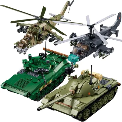 Air Force MI-24S Bewaffneter Transport Hubschrauber Bausteine Kreative BMP-2MS Tank Modell Ziegel Image