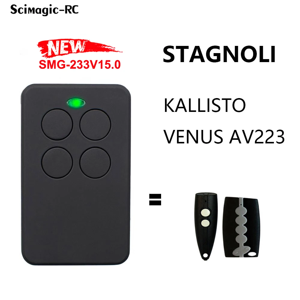 STAGNOLI KALLISTO,VENUS AV223 garage fernbedienung tor schlüssel anhänger rollender code sender 433mhz kommandant Image