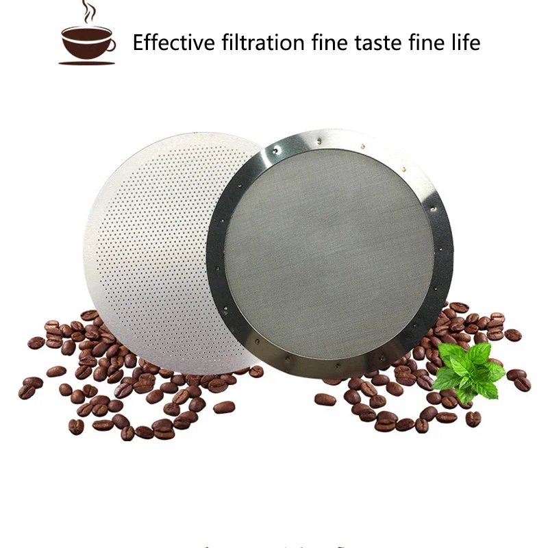 Edelstahl Disc Metall Ultra Dünne Filter Für Aeropress Kaffeemaschine Küche Kaffee Zubehör Neue Image