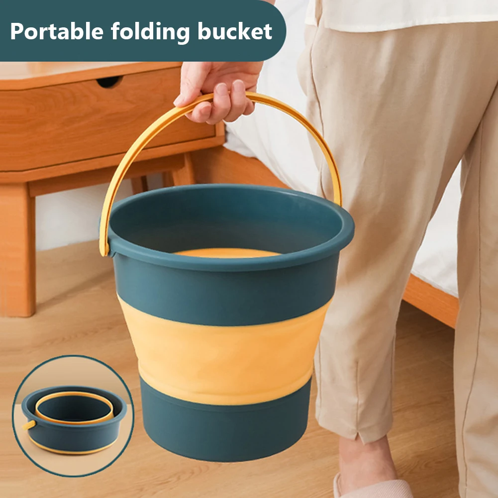 10l zusammen klappbarer Eimer tragbarer zusammen klappbarer Wassereimer Auto wäsche Angel kübel Haushalt Kunststoff Reise Outdoor Camping Eimer Image