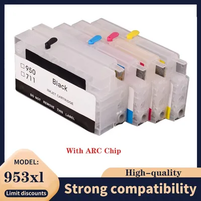 953XL Refillable Ink Cartridge Kit 953 With Chip For HP OfficeJet Pro 7720 7740 8210 8216 8710 8715