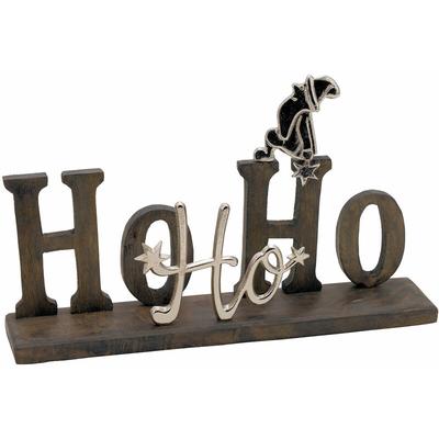 Holz Aluminium Weihnachtsdeko - 36 cm - Schriftzug Aufsteller Tisch Fenster Deko