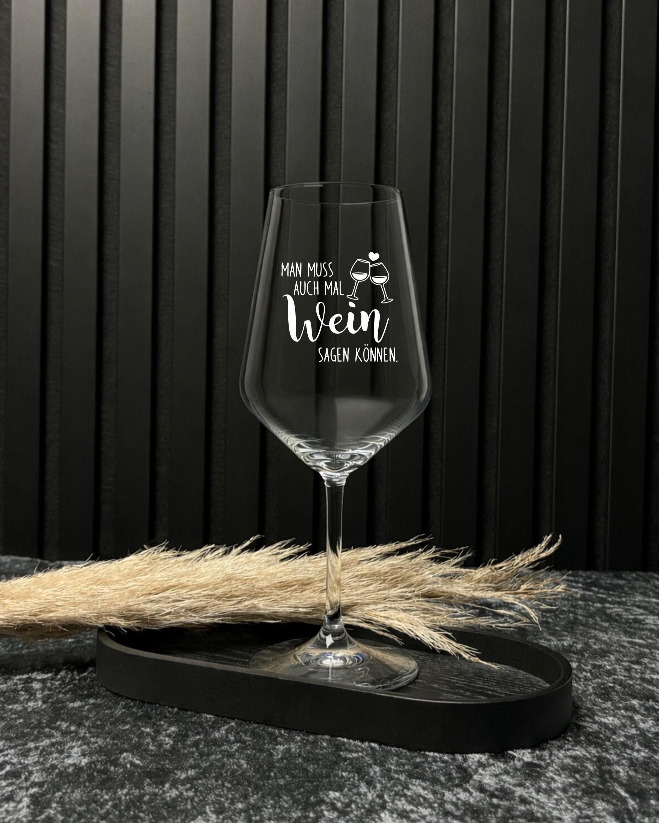 "Bicchiere da vino inciso, \"A volte bisogna saper dire vino\", bicchiere da vino inciso, regalo di vino, regalo per gli amanti del vino, saper dire vino"