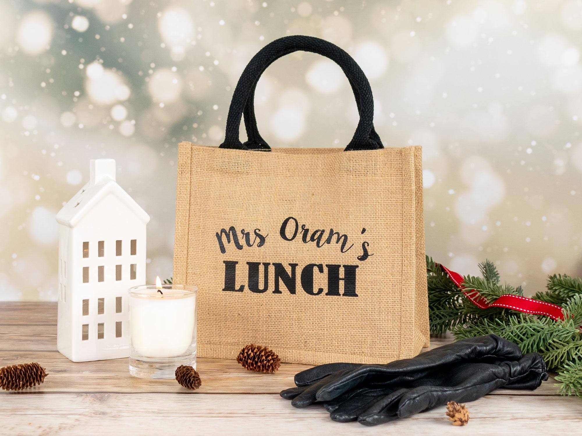 Borsa per il pranzo personalizzata per insegnanti, regali per insegnanti, regalo per insegnanti per Natale, regalo di fine trimestre, regalo di ringra