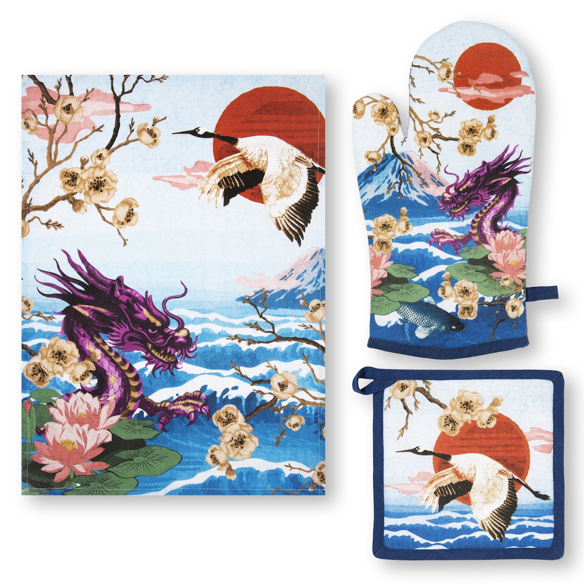 Excelsa Küchentextil-Set Fuji 3-teilig mehrfarbig Image