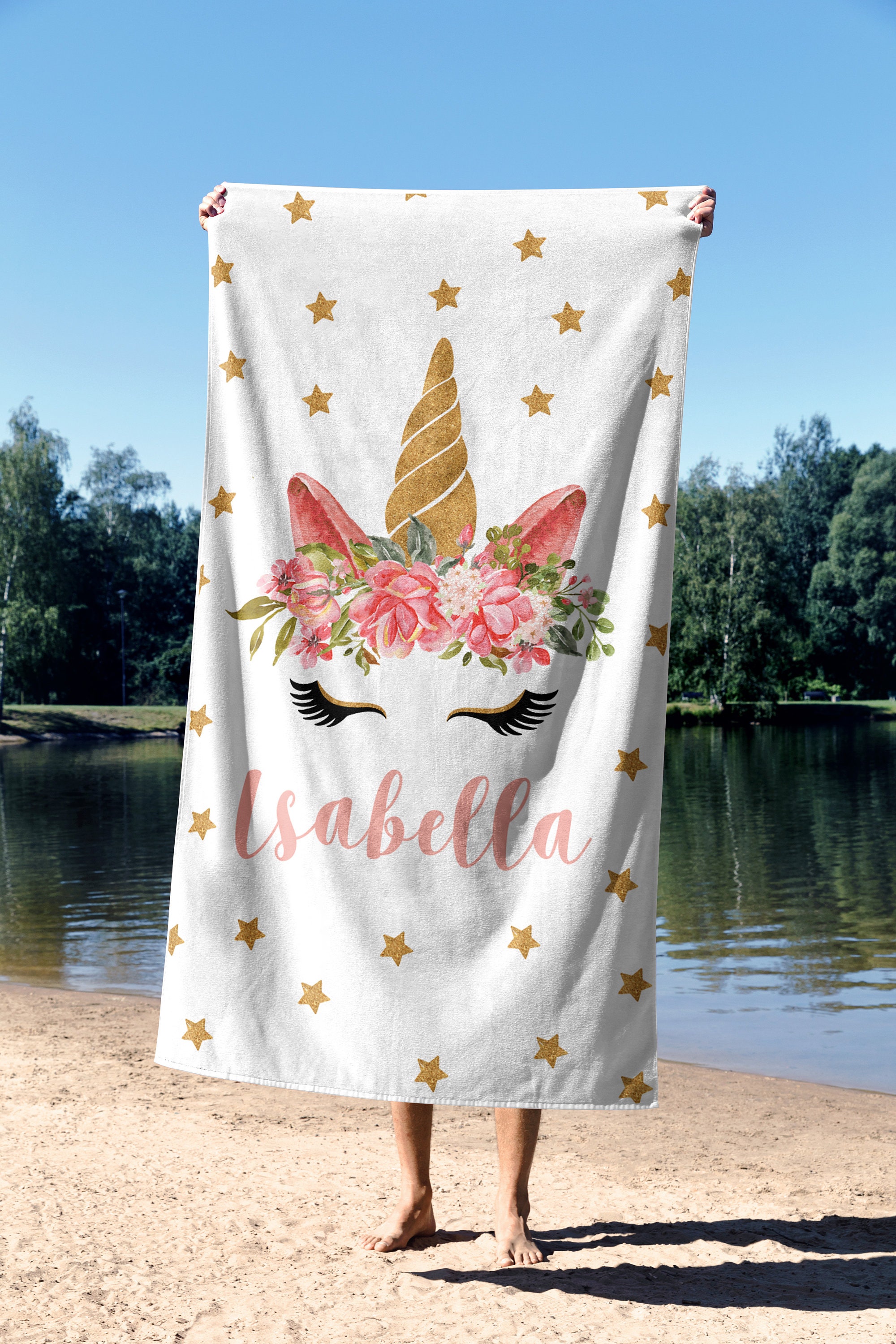Telo mare unicorno personalizzato, simpatico telo mare unicorno, telo mare unicorno personalizzato, telo mare personalizzato per bambini, telo mare