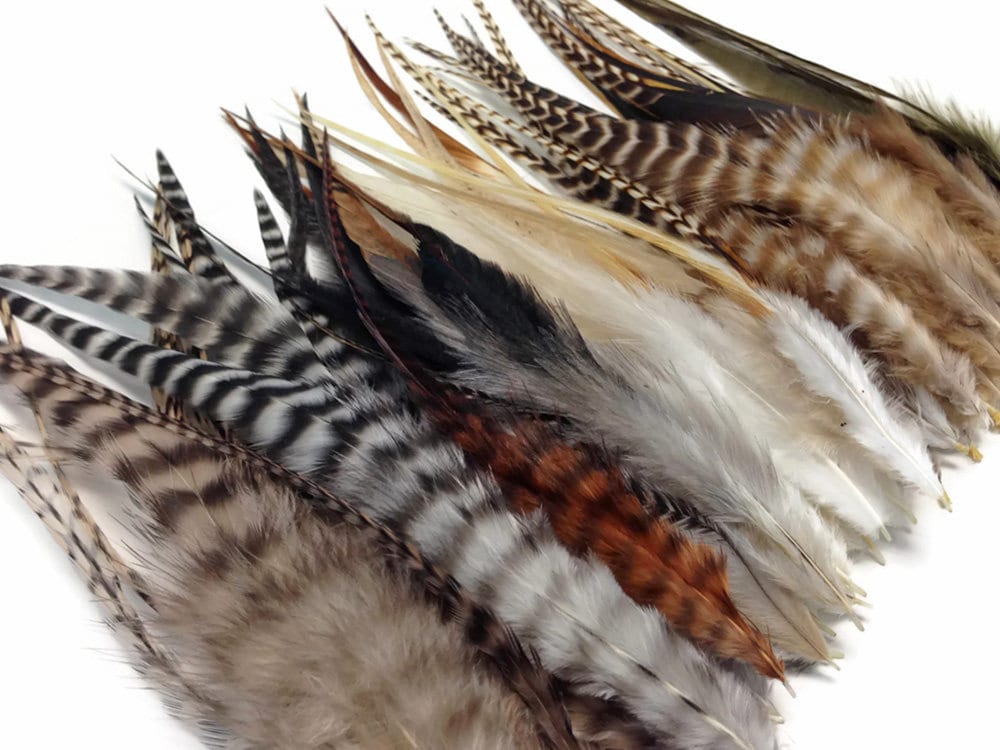 50 pezzi - Piume di estensione per capelli di gallo di media lunghezza naturali all'ingrosso (all'ingrosso) Forniture per gioielli e artigianato per l