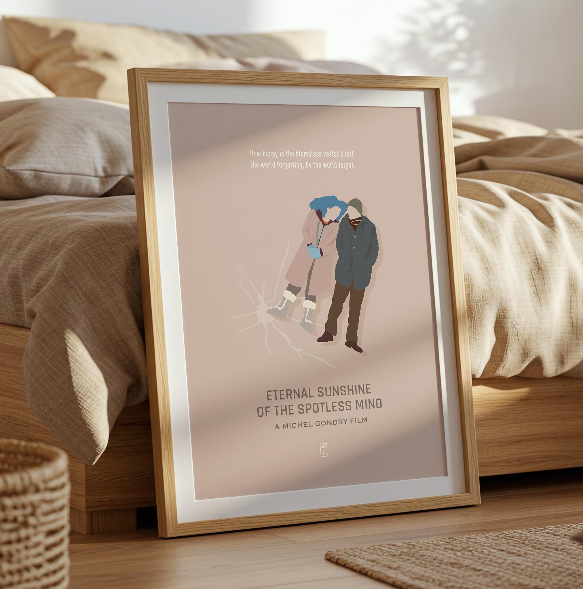 Poster di Eternal Sunshine - Poster minimalista del film, arte murale moderna di metà secolo, poster di Jim Carrey, poster di Kate Winslet, poster di