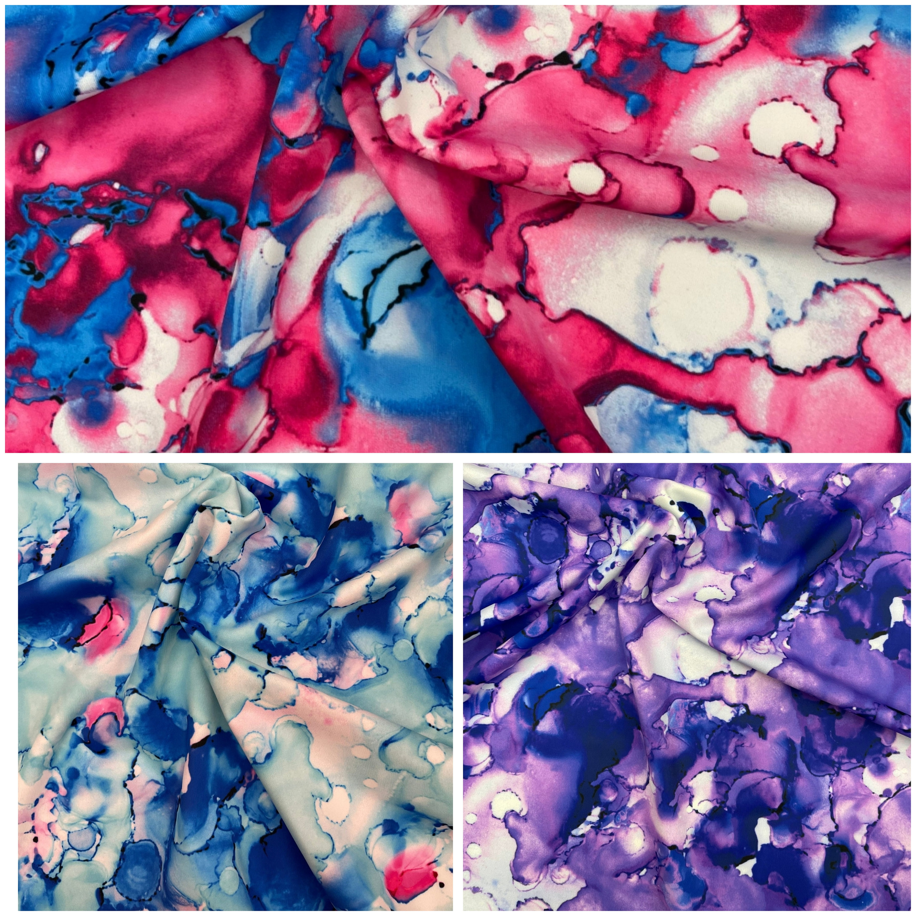 Tessuto in spandex con stampa tie-dye, tessuto in nylon spandex elasticizzato in quattro direzioni, venduto tagliato su misura, larghezza 60 pollici (