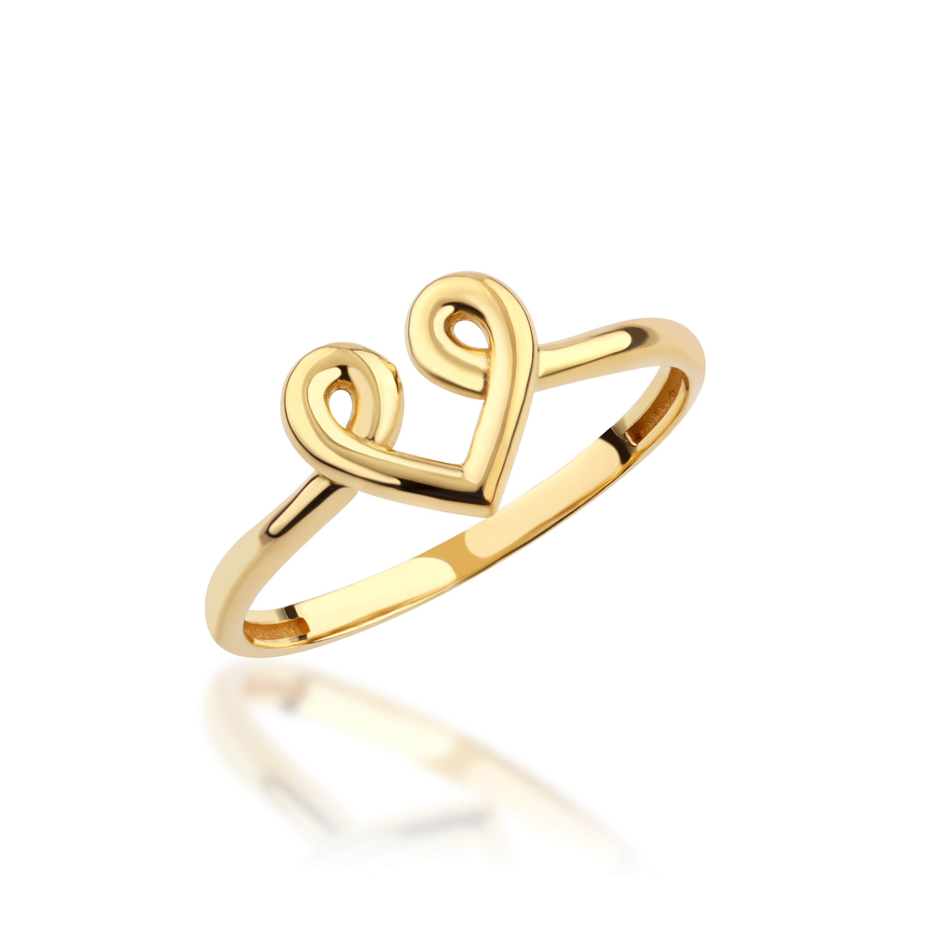 Anello con nodo d'amore in oro massiccio 14 carati, anello con nodo d'amore in argento sterling 925, anello con nodo a cuore, anello delicato, regalo