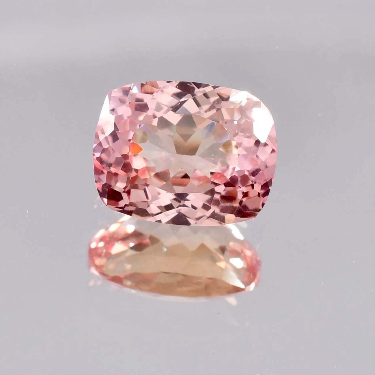 Anello con pietra preziosa AAA Flawless da 16 x 12 mm, pesca Padparadscha, zaffiro naturale di Ceylon, taglio a cuscino, da 18,30 ct, e creazione di g