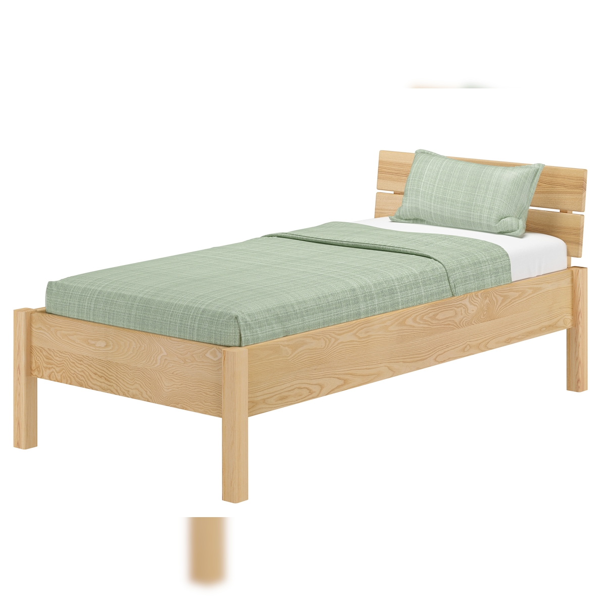 Erst-Holz Metallfreies Bettgestell Esche 90x200 Holzbett V-60.90-09KoR Image