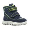 Winterboots RICHTER "Snow Mini WMS: Mittel", Kinder, Gr. 28, bunt (dunkelblau, limette), Textil, casual, Schuhe, Snowboots, Klettstiefel mit wasserdichter Sympatex-Membrane