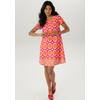Jerseykleid ANISTON SELECTED, Damen, Gr. 44, N-Gr, pink (orange, pink, weiß, terra, rosa, ockergelb, orangerot), Milano Rib, Obermaterial: 89% Viskose, 9% Polyester, 2% Elasthan, bedruckt, gemustert, casual, figurumspielend kniefrei, Rundhals,...