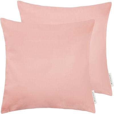 Dekokissen TOM TAILOR HOME "Dove" Gr. 2, rosa (rosa, unifarben), B:50cm L:50cm, Baumwolle, Dekokissen_Sitzkissen_Kissenhüllen, unifarben, Kissenhüllen ohne Füllung, 2er Pack Image
