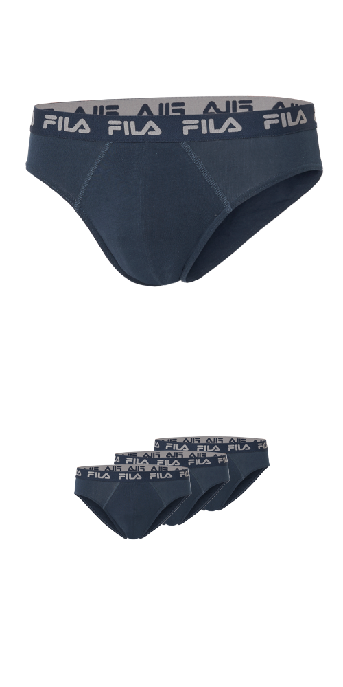 Slip FILA "MAN BRIEF", Herren, Gr. XL, blau (navy), Obermaterial: 95% Baumwolle, 5% Elasthan, unifarben, körpernah, Unterhosen, elastischer Logobund Image