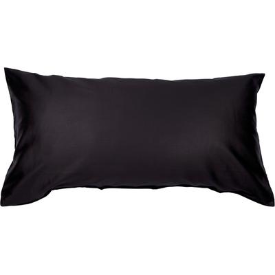 Kissenbezug JANINE "Colors Mako Satin", schwarz, B:80cm L:40cm, Mako-Satin, Mako-Satin, Kissenbezüge, mit Reißverschluss, uni Kissenhülle, feinfädig, 100% Baumwolle Image