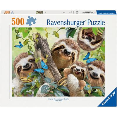 Puzzle RAVENSBURGER "Faultier Selfie", bunt, Puzzles, KinderB:49cm H:36cm, Made in Germany, B:49cm H:36cm Image