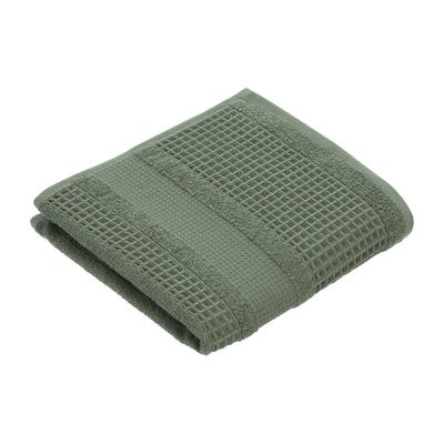 Handtuch VOSSEN "Senses", grün (detox grün), B:50cm L:100cm, Waffelpiquu00e9, Baumwolle, Handtücher (Packung), leichte Waffelstruktur Image