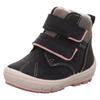 Klettstiefel SUPERFIT "GROOVY 2.0 WMS: Mittel", Kinder, Gr. 22, rosa (dunkelgrau, rosa), Veloursleder, Textil, casual, Schuhe, Snowboots mit Schurwolle, Größenschablone zum Download