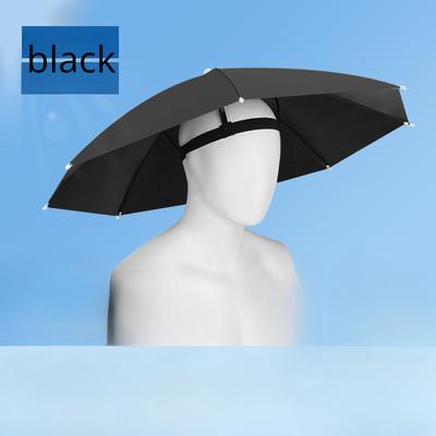 TEMU Uv Protection Wearable Hat Umbrella For Fishing, Hiking - 1 Pc, Oxford Cloth, Wind-resistant Fiber Structure, Portable Hands- Image