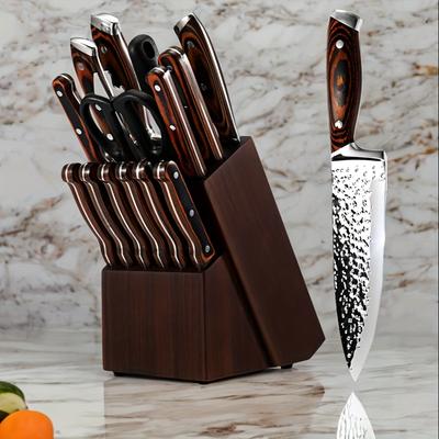 TEMU Set Of 15 Kitchen Knives, Knife Set, Kitchen Knife Set Includes Chef Knife, Best Christmas Gift Image