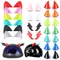Autocollants oreilles de chat pour casque de Moto, décoration colorée pour Moto, voiture électrique,