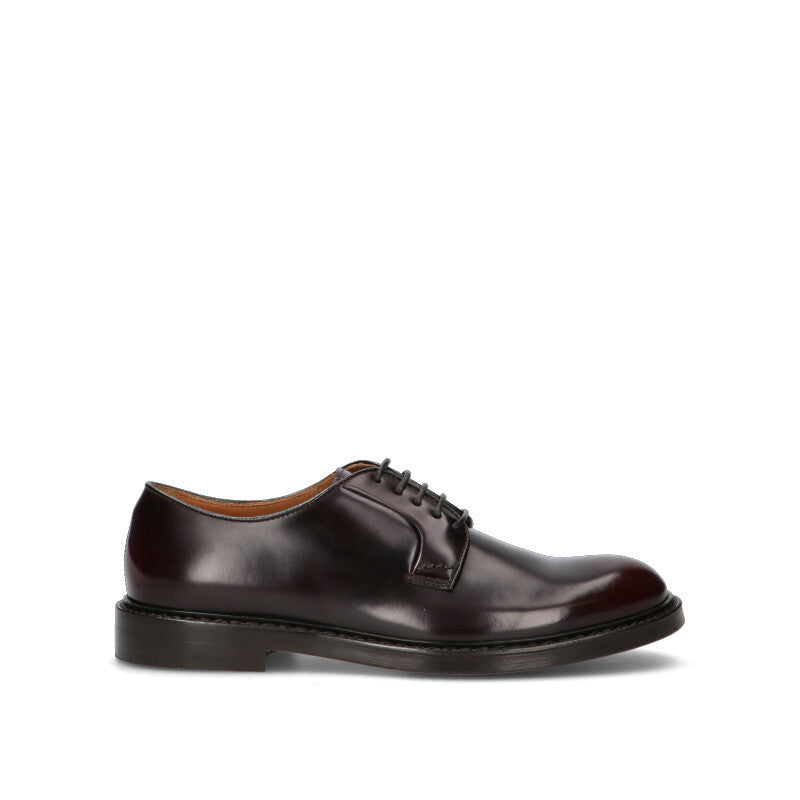 DOUCAL'S Stringata uomo burgundy in pelle