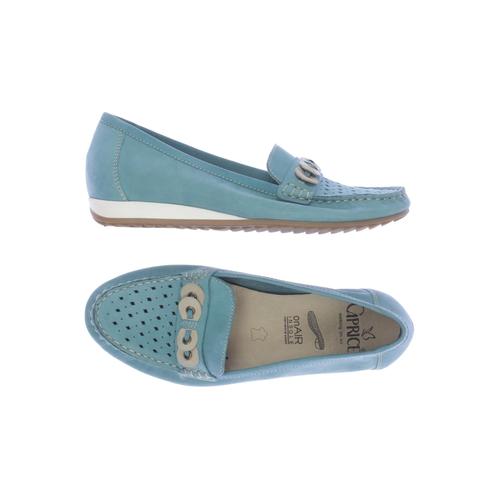 Caprice Damen Halbschuh, Gr. 37, blau, Leder