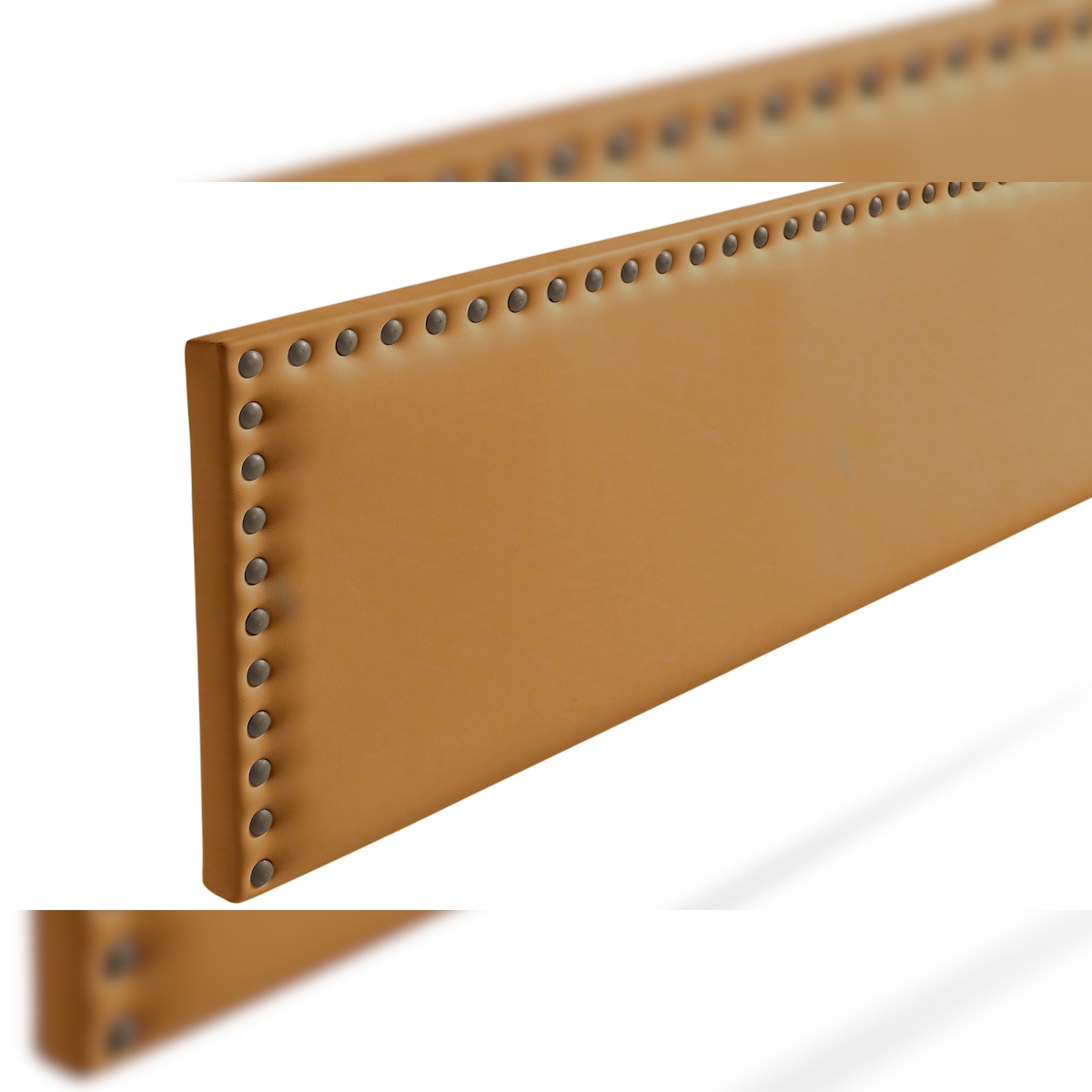 Gepolstertes Kopfteil MODENA Kunstleder 100x55x8 cm - Hellbraun - Moonia Image