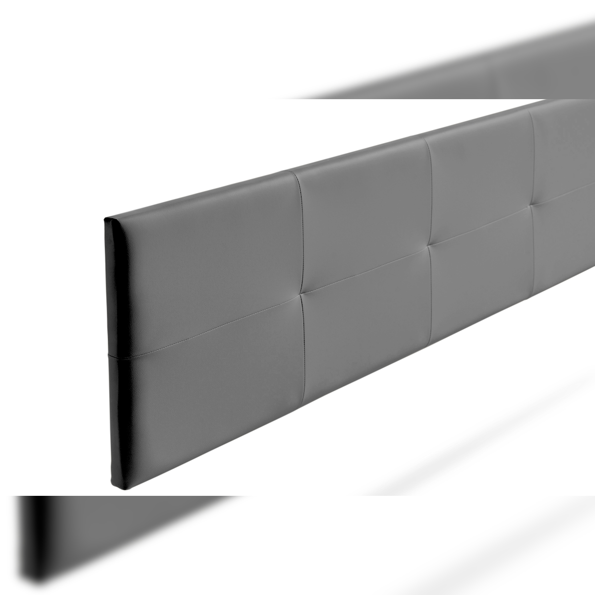 Gepolstertes Kopfteil ALTEA Kunstleder 170x50x5 cm - Dunkelgrau - Moonia Image
