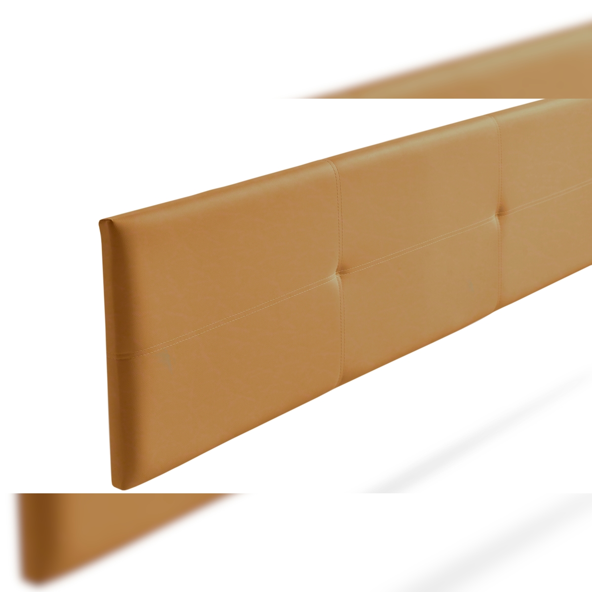Gepolstertes Kopfteil ALMA Kunstleder 160x50x5 cm - Hellbraun - Moonia Image