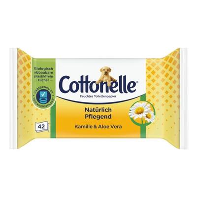 Cottonelle Feuchtes Toillettenpapier »Natürlich Pflegend« 42 Tücher weiß