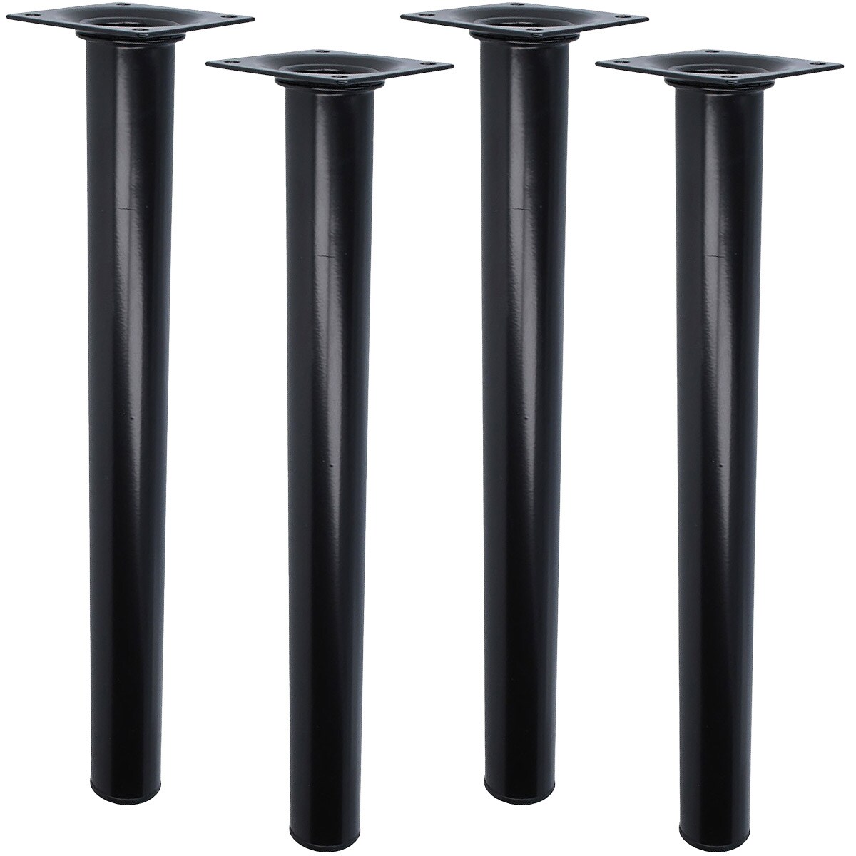 MS Beschläge Möbelstempel 600mm 4er Set Möbelfüße Schwarz ø 30mm Möbelstützen Stahl-Tischfüße Image